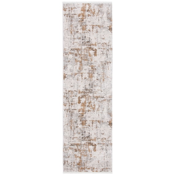 SAFAVIEH Shivan Cherlyn Abstract Runner, Grey/Gold, 2'2" x 10'