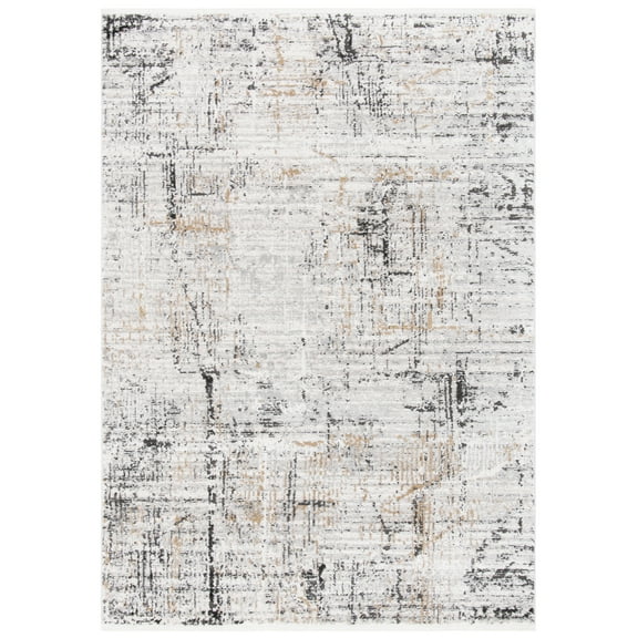 SAFAVIEH Shivan Christiana Abstract Area Rug, Grey/Gold, 4' x 6'