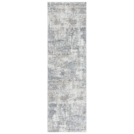 SAFAVIEH Shivan Janae Geometric Runner Rug, Ivory/Grey, 2'3" x 16'