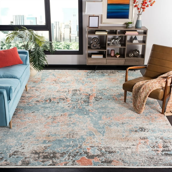 SAFAVIEH Shivan Collection SHV751M Blue / Ivory Rug