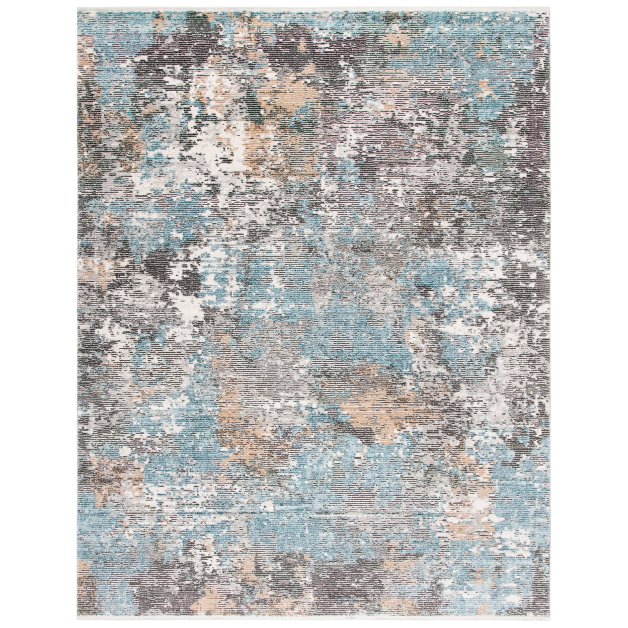 SAFAVIEH Shivan Aindreas Abstract Area Rug, Grey/Blue, 6'7" x 6'7" Square