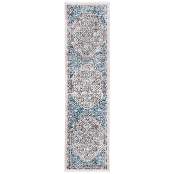 SAFAVIEH Shivan Deacon Oriental Floral Runner, Blue/Red, 2'2" x 8'