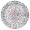 thumbnail image 1 of SAFAVIEH Shivan Dean Traditional Floral Area Rug, Grey/Blue, 6'7" x 6'7" Square, 1 of 8