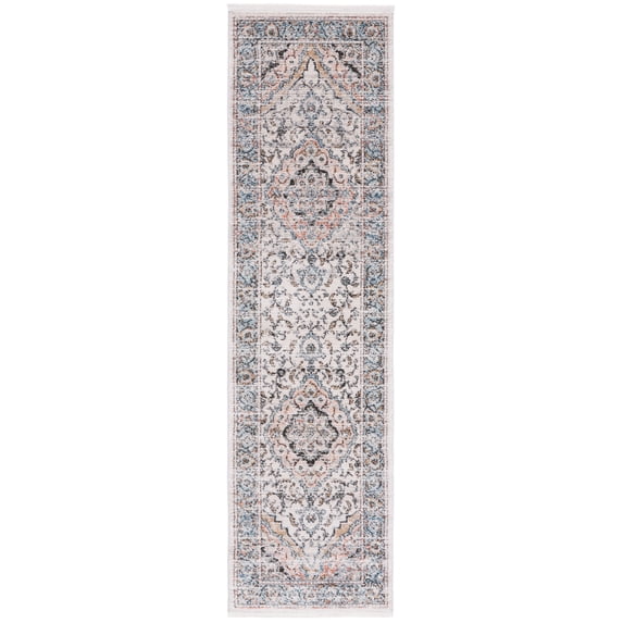 SAFAVIEH Shivan Dean Traditional Floral Runner, Grey/Blue, 2'6" x 8'