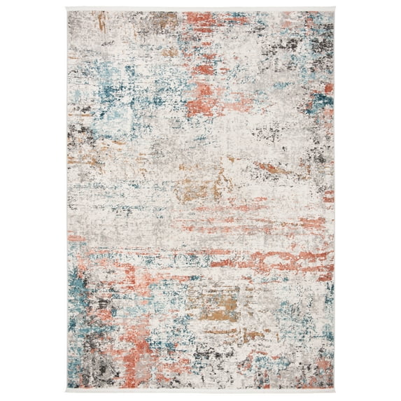 SAFAVIEH Shivan Dimitar Abstract Area Rug, Grey/Pink, 4' x 6'