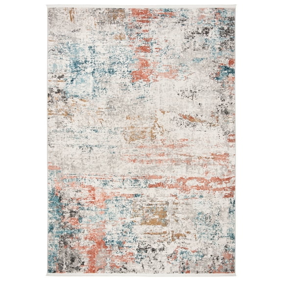 SAFAVIEH Shivan Dimitar Abstract Area Rug, Grey/Pink, 5'3" x 7'6"