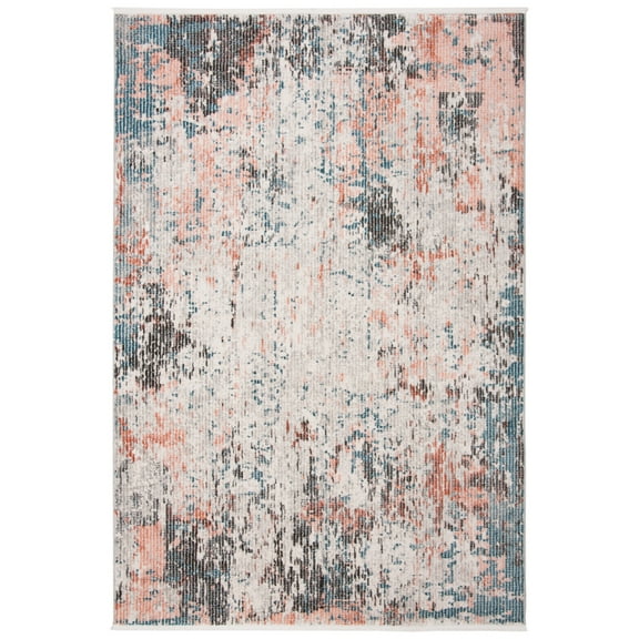 SAFAVIEH Shivan Giovanni Abstract Area Rug, Ivory/Grey, 5'3" x 7'6"