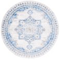 thumbnail image 1 of SAFAVIEH Shivan Henrika Traditional Distressed Area Rug, Ivory/Blue, 6'7" x 6'7" Round, 1 of 8