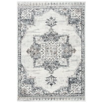 SAFAVIEH Shivan Henrika Traditional Distressed Area Rug, Ivory/Grey, 5'1" x 7'6"