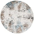 thumbnail image 1 of SAFAVIEH Shivan Hudson Abstract Area Rug, Ivory/Grey, 6'7" x 6'7" Round, 1 of 7