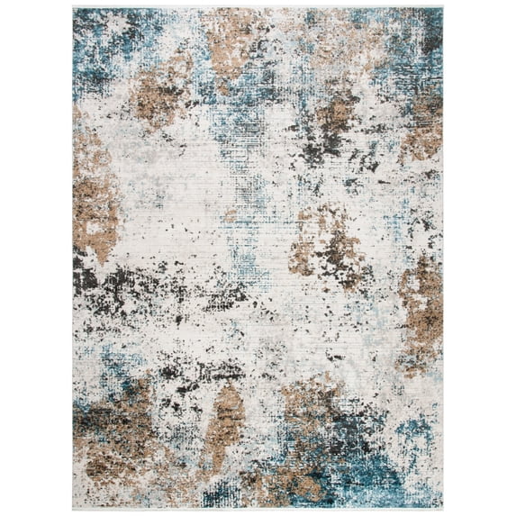 SAFAVIEH Shivan Hudson Abstract Area Rug, Ivory/Grey, 9' x 12'