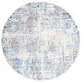thumbnail image 1 of SAFAVIEH Shivan Janae Abstract Distressed Area Rug, Ivory/Blue, 6'7" x 6'7" Round, 1 of 8