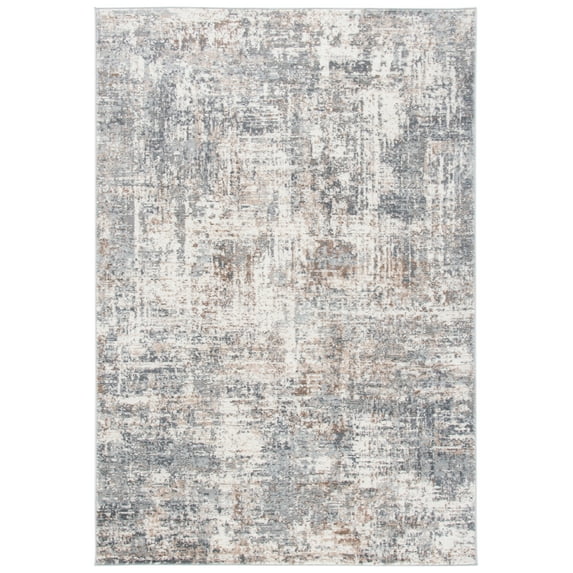 SAFAVIEH Shivan Janae Abstract Distressed Area Rug, Ivory/Grey, 4' x 6'