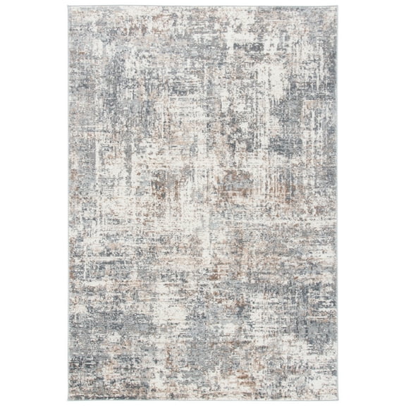 SAFAVIEH Shivan Janae Abstract Distressed Area Rug, Ivory/Grey, 5'1" x 7'6"