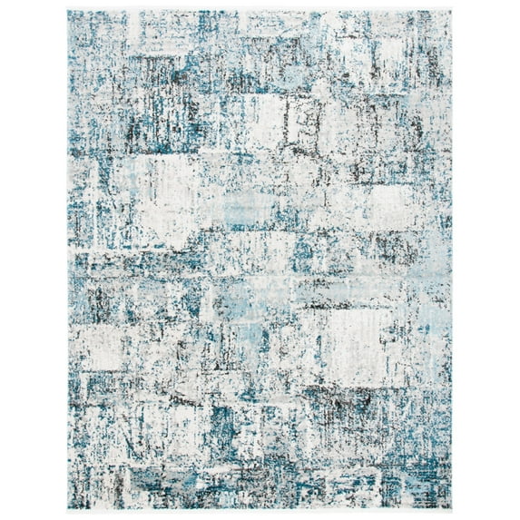 SAFAVIEH Shivan Lemoine Abstract Geometric Area Rug, Grey/Blue, 8' x 10'