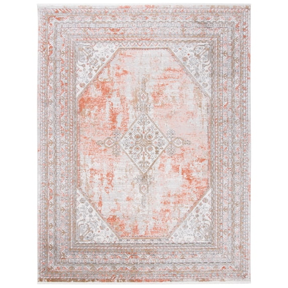 SAFAVIEH Shivan Malandra Medallion Area Rug, Rose/Grey, 9' x 12'