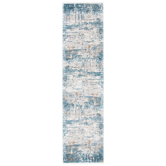 SAFAVIEH Shivan Otis Abstract Runner, Grey/Blue, 2'2" x 8'