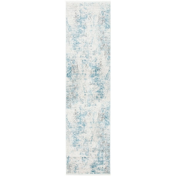 SAFAVIEH Shivan Phillis Abstract Runner Rug, Blue/Grey, 2'2" x 8'