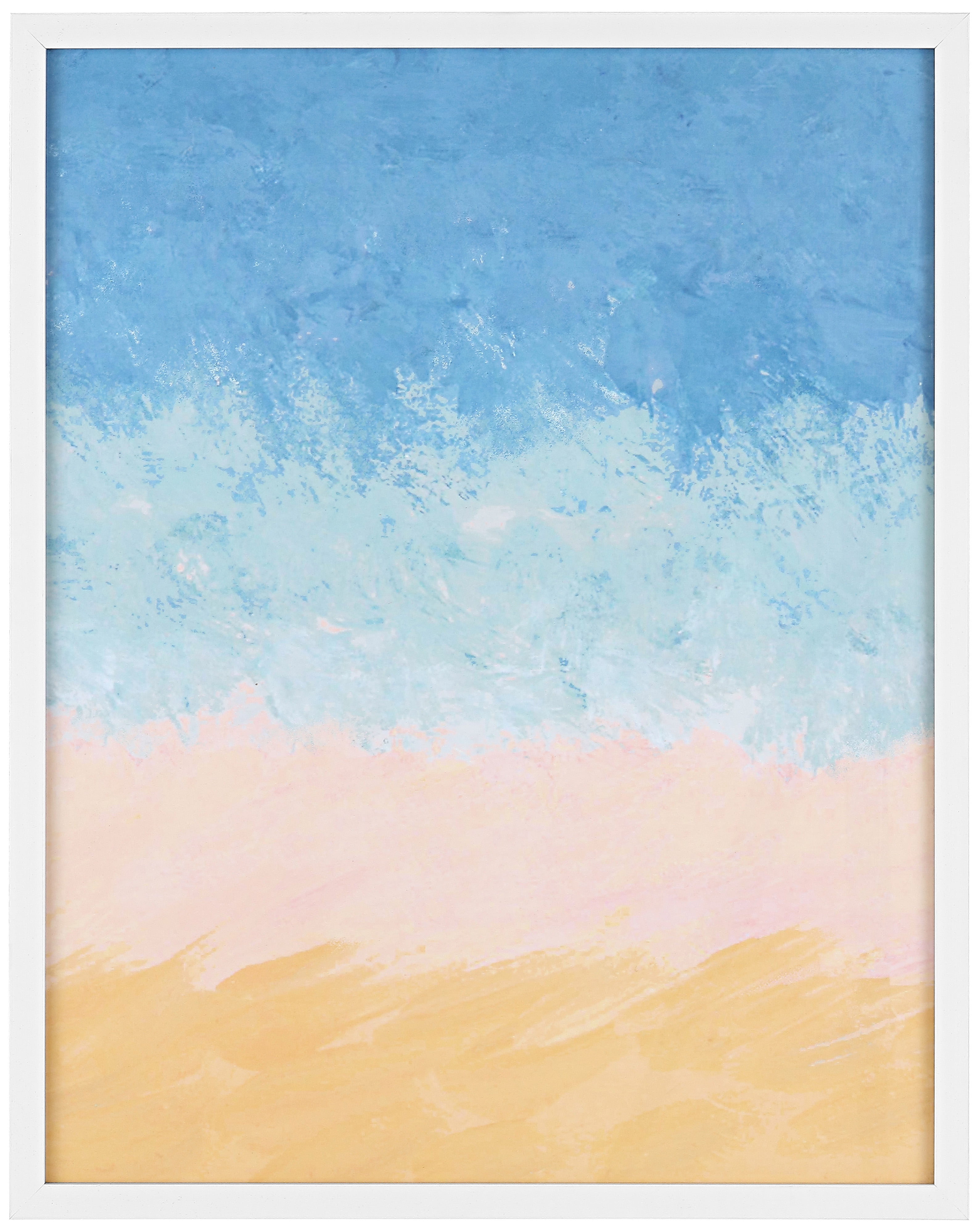 Shoreline Light Blue and Sand Abstract Canvas Print
