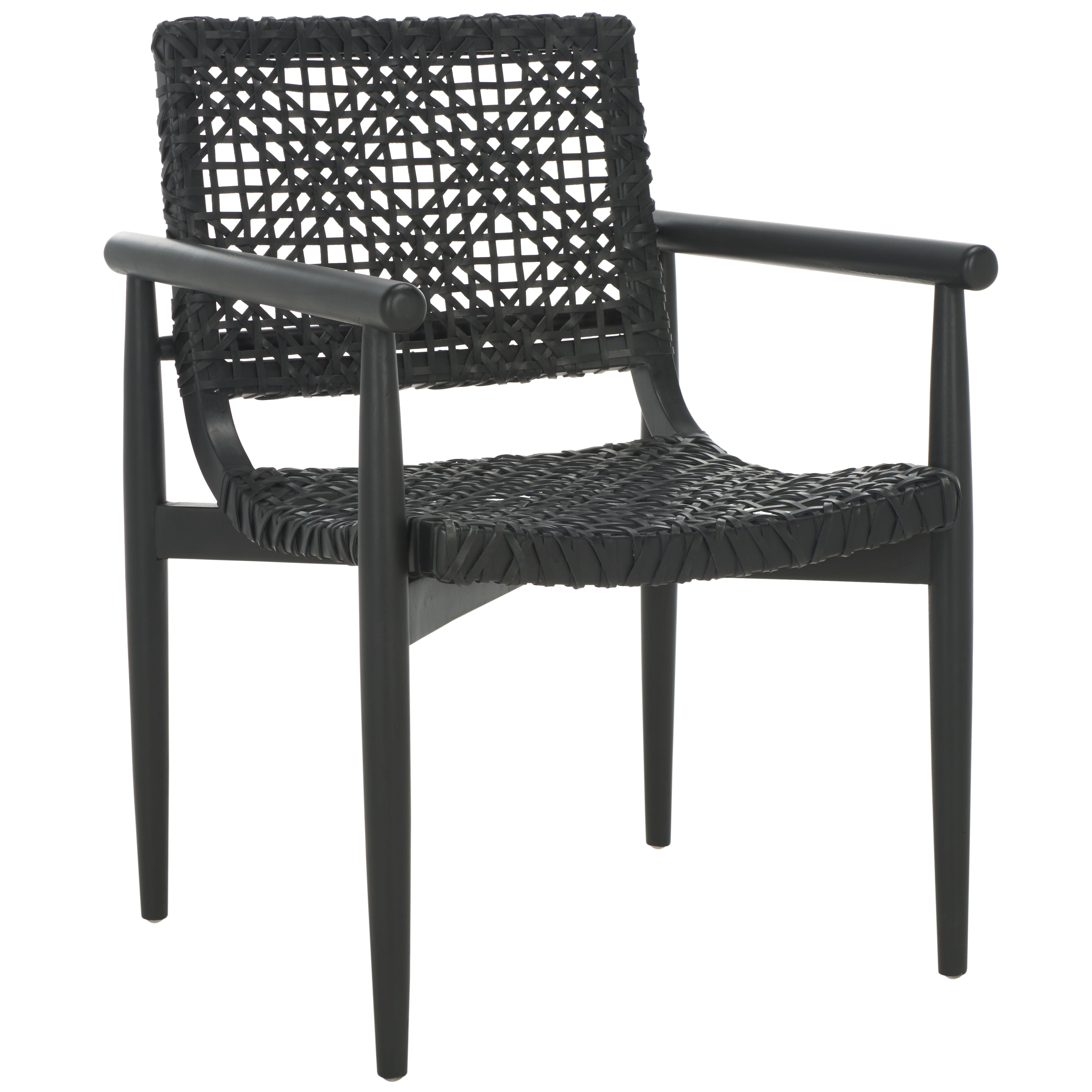 SAFAVIEH Sianna Accent Chairs, Black (22.8 in. W x 23.4 in. D x 32.9 in. H)