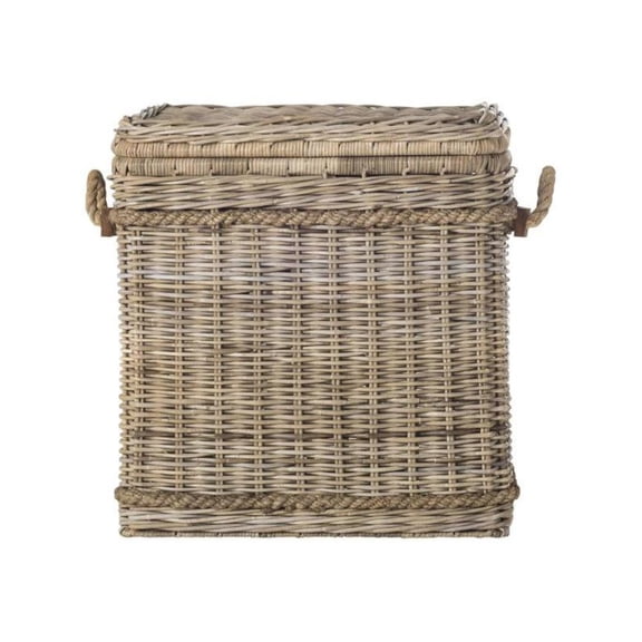 SAFAVIEH Sidonie Wicker Storage Hamper Grey