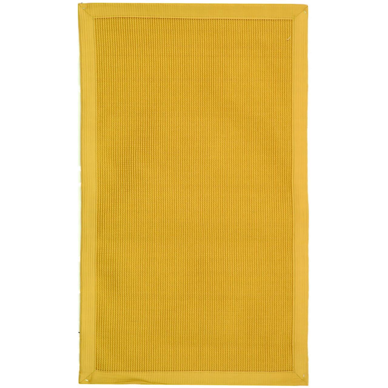 Honey Yellow Rectangular Reversible Synthetic Rug, 2'6" x 4'2"