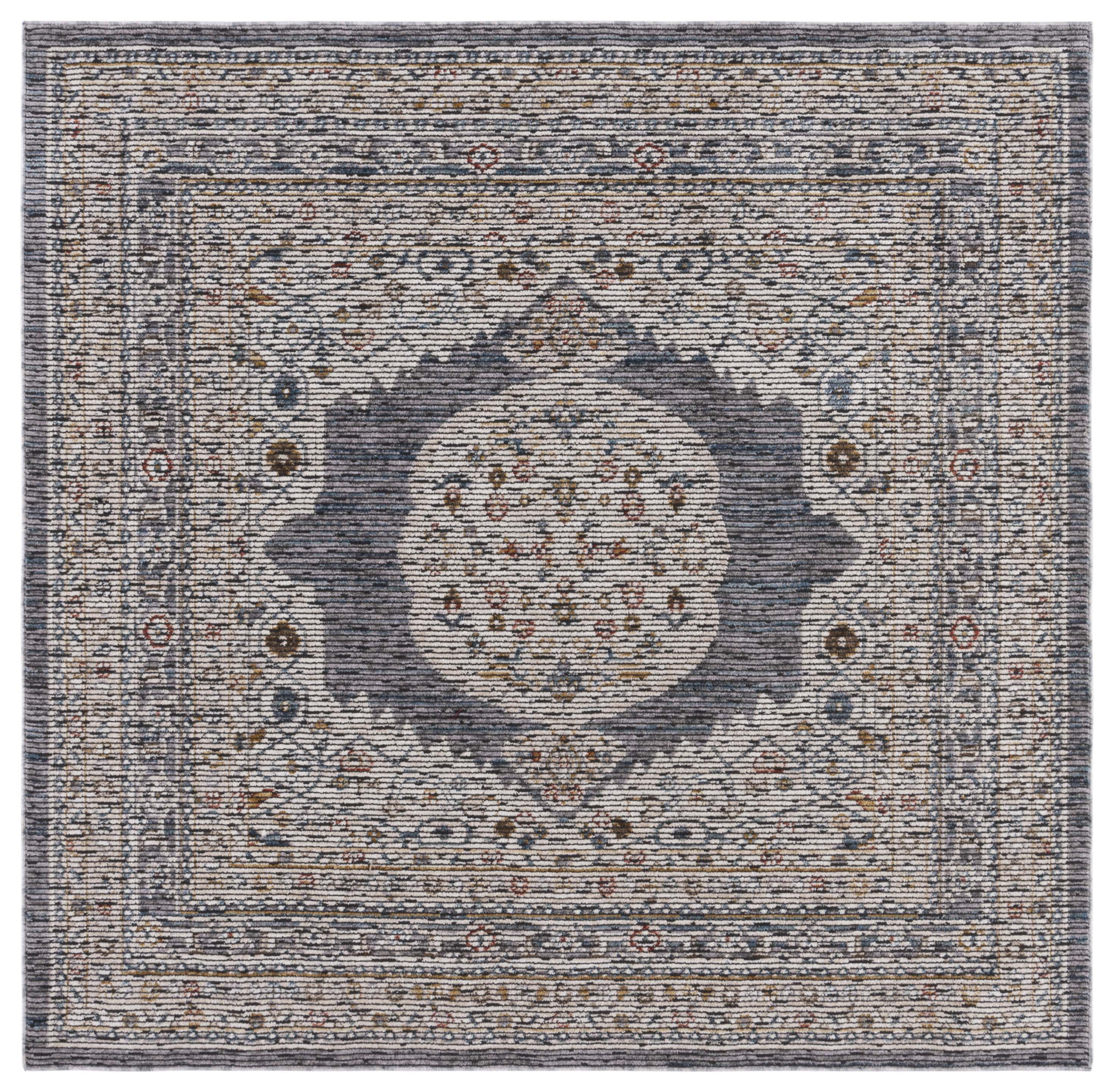 Sierra Gray Hand-knotted Square Area Rug