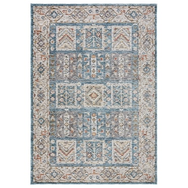 SAFAVIEH Sierra Ashlea Abstract Area Rug, Ivory/Blue, 7'9" x 10'5"