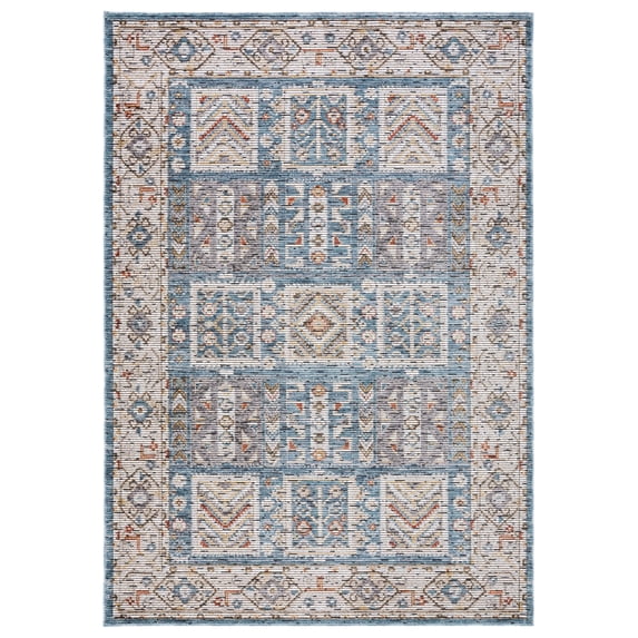 SAFAVIEH Sierra Ashlea Abstract Area Rug, Ivory/Blue, 7'9" x 10'5"