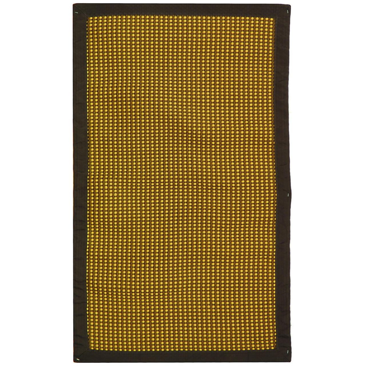 Honey and Brown Geometric Rectangular Area Rug