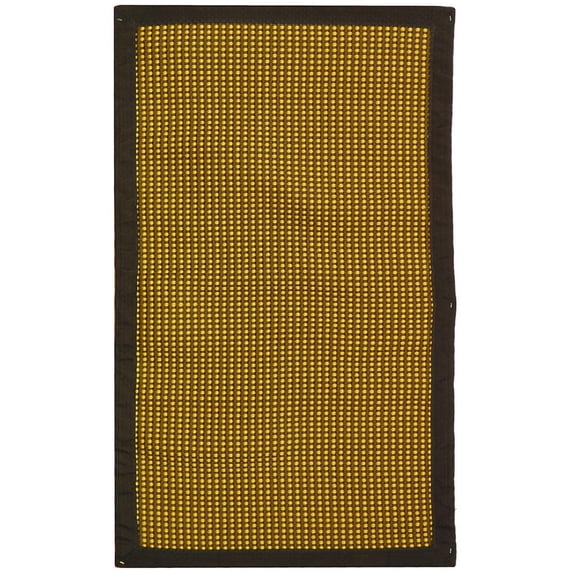 SAFAVIEH Sierra Korrine Solid Border Area Rug, Honey/Brown, 2'6" x 4'2"