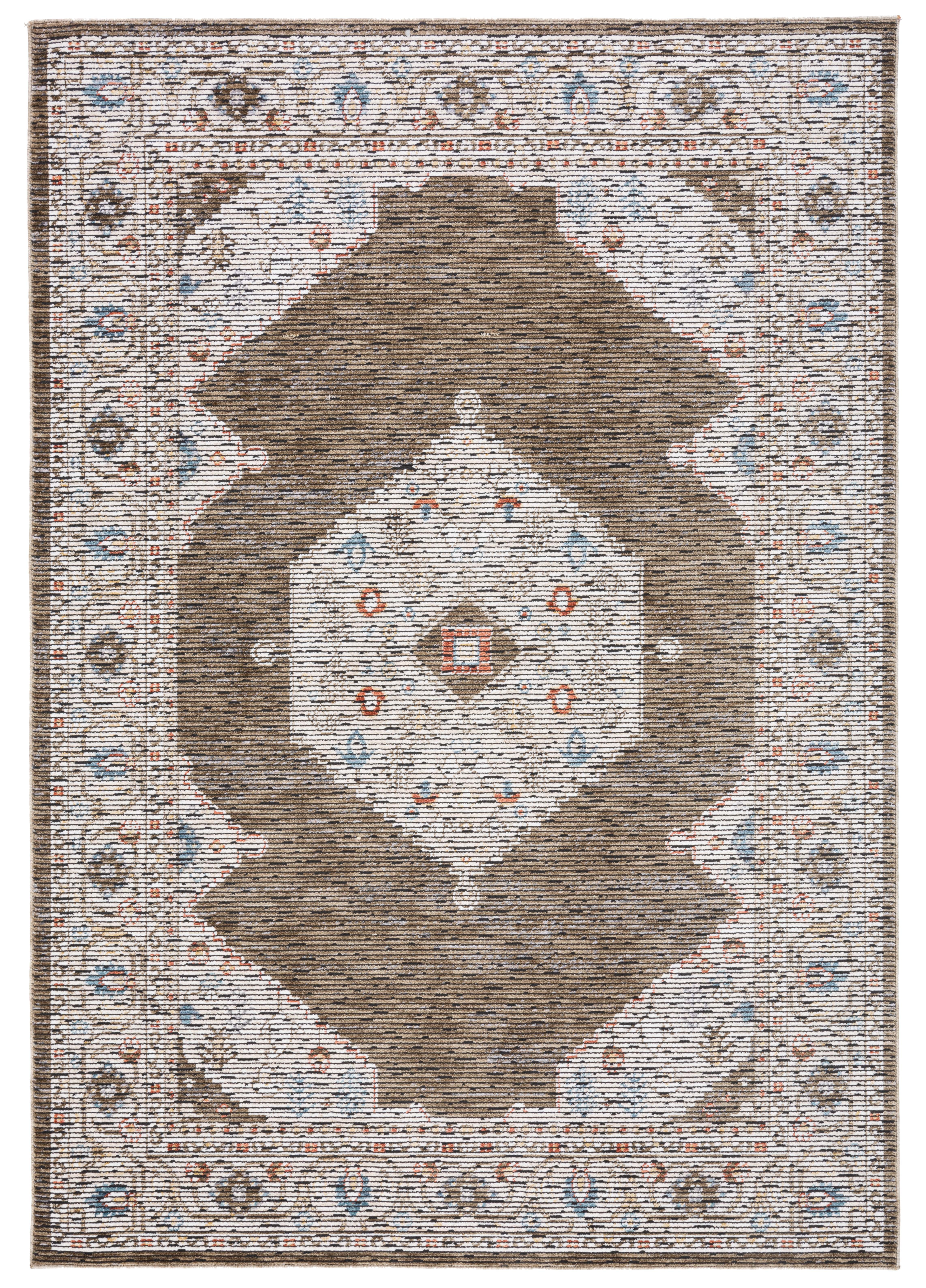Sierra Ivory and Olive Green Hand-knotted Wool Rug 4' x 6'
