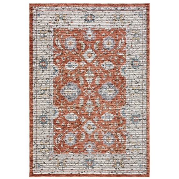 SAFAVIEH Sierra Terence Abstract Area Rug, Ivory/Rust, 4' x 6'