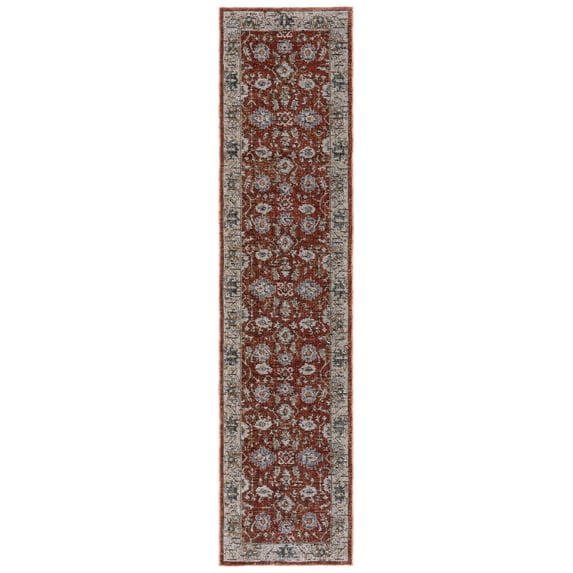 SAFAVIEH Sierra Terence Abstract Runner Rug, Ivory/Rust, 2'3" x 9'