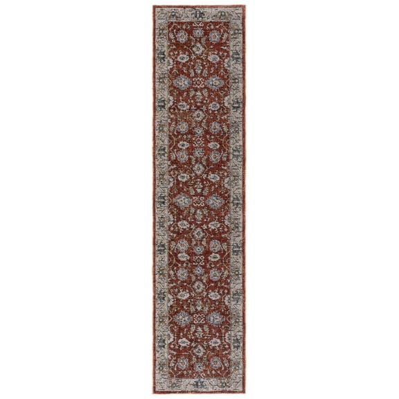 SAFAVIEH Sierra Terence Abstract Runner Rug, Ivory/Rust, 2'3" x 9'