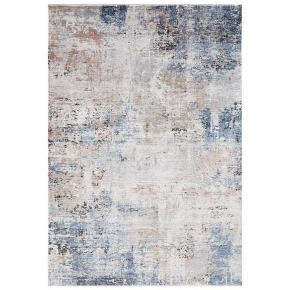 SAFAVIEH Signature Elouise Abstract Area Rug, Blue/Rust, 6' x 9'