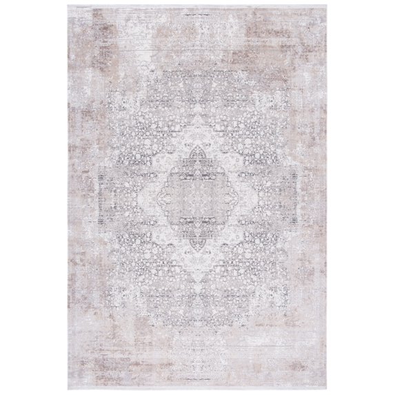 SAFAVIEH Signature Garrett Abstract Area Rug, Grey/Ivory, 5'3" x 7'7"