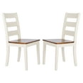 thumbnail image 1 of SAFAVIEH Silio Ladder Back Dining Chair, Set of 2, White/Light Brown, 1 of 10