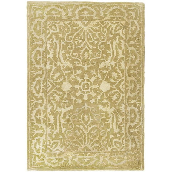 SAFAVIEH Silk Road Maisy Border Wool Area Rug, Ivory, 2'6" x 4'