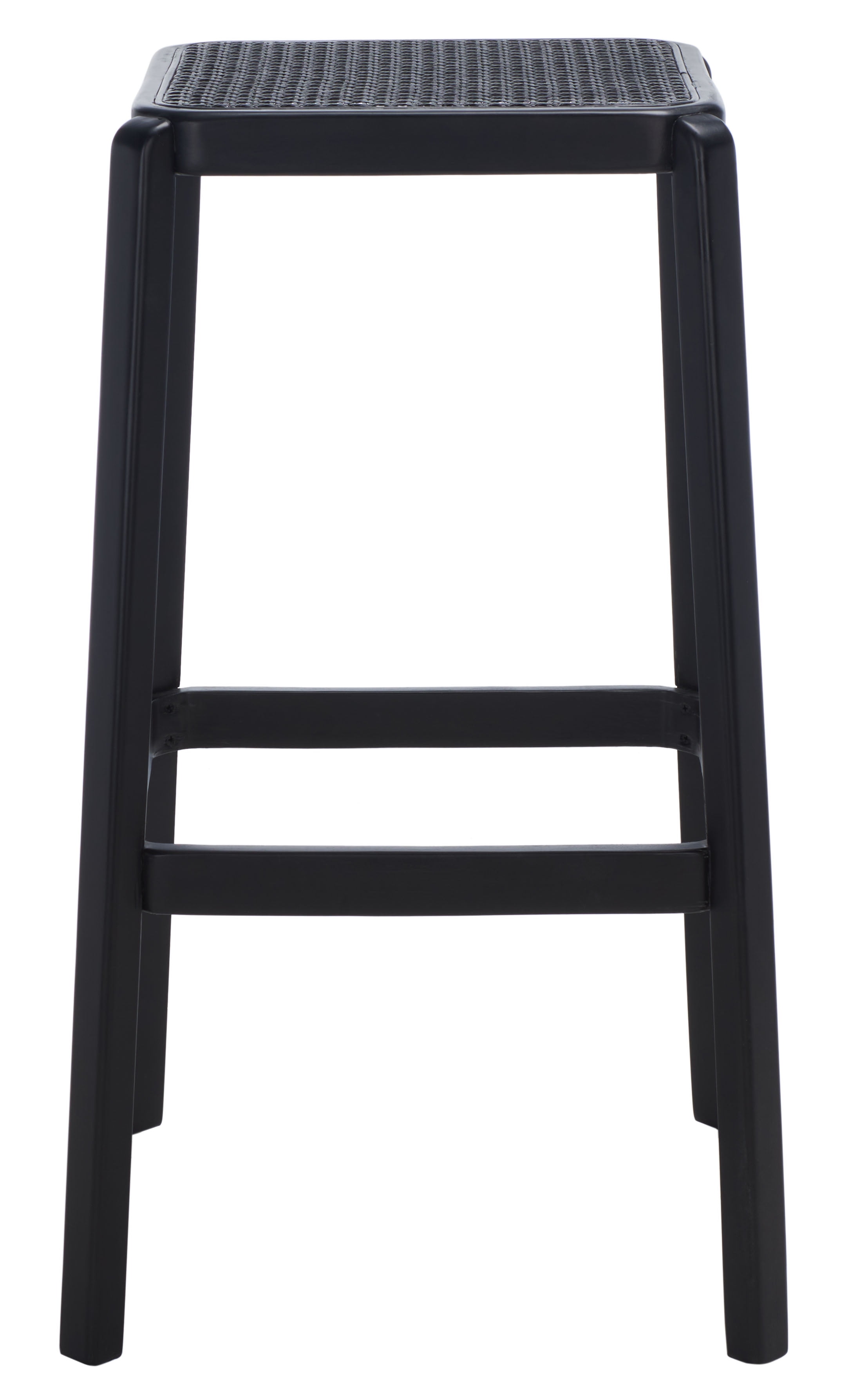 SAFAVIEH Silus Square Backless Bar Stool, Black