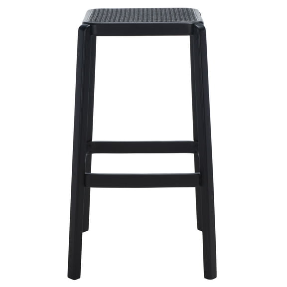 SAFAVIEH Silus Square Backless Bar Stool, Black