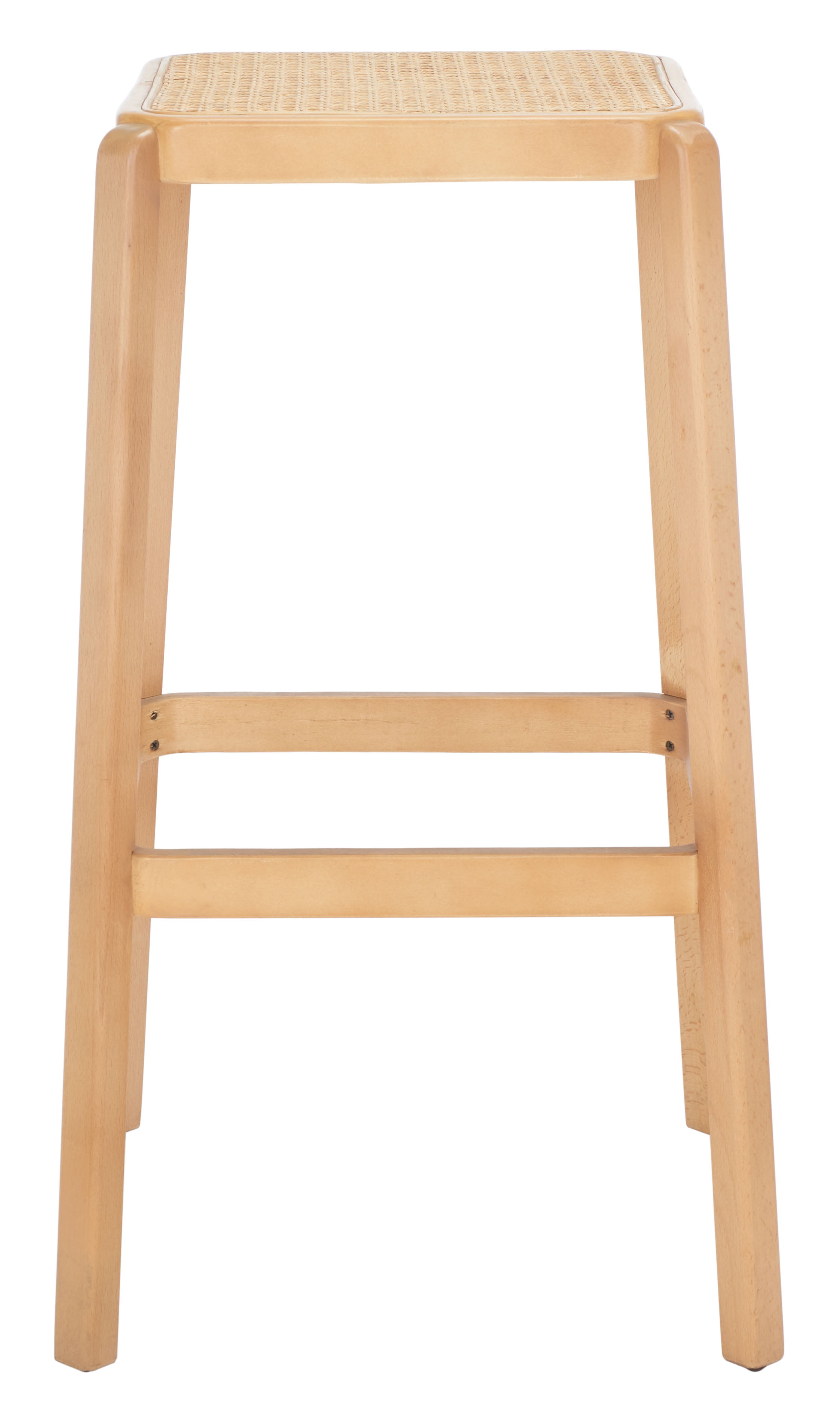 SAFAVIEH Silus Square Backless Bar Stool, Natural/Natural