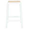 thumbnail image 1 of SAFAVIEH Silus Square Backless Counter Stool, White/Natural, 1 of 10
