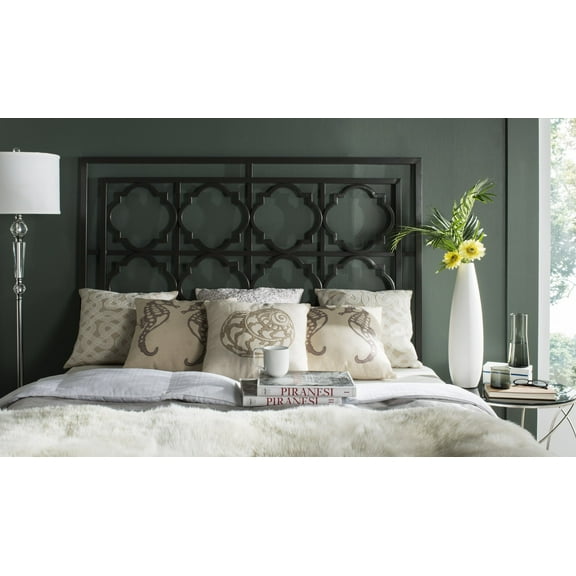 SAFAVIEH Silva Geometric Glam Metal Headboard, Queen, Gunmetal