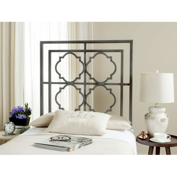 SAFAVIEH Silva Geometric Glam Metal Headboard, Twin, Antique Iron
