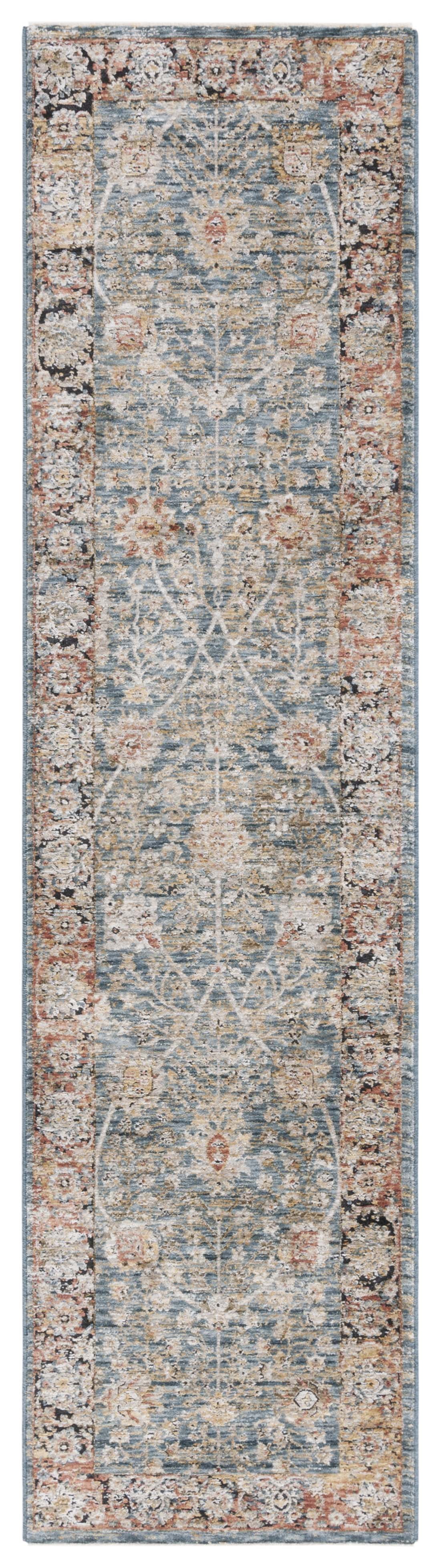 Polyester Runner Rugs SAFAVIEH Silverado Ormonde Oriental Polyester Runner Rug, Blue/Rust, 2 ...
