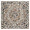 thumbnail image 1 of SAFAVIEH Silverado Sebastian Medallion Polyester Area Rug, Ivory/Blue, 6'4" x 6'4" Square, 1 of 9