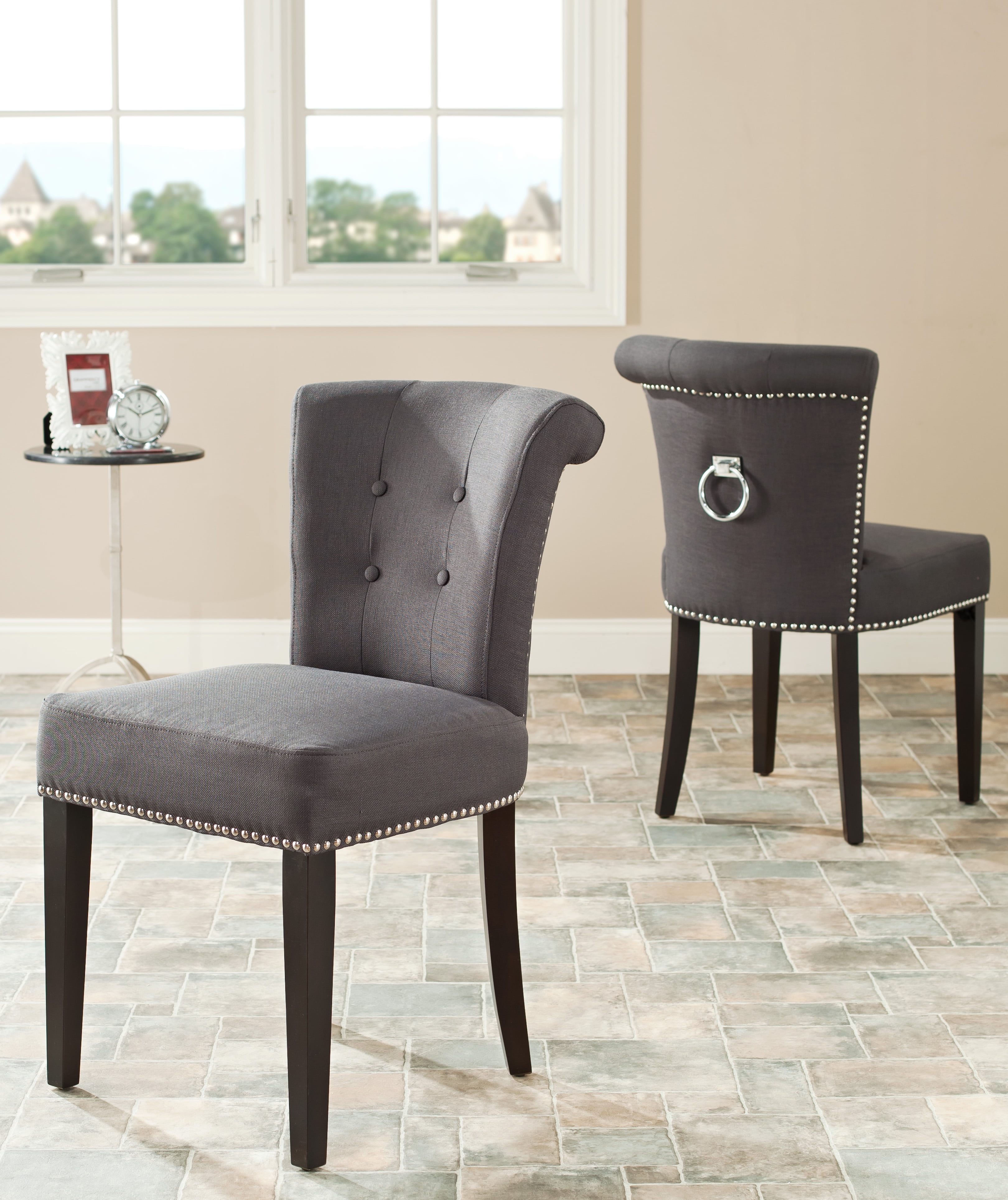 Ring back dining chairs grey sale