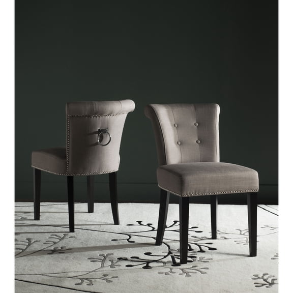 SAFAVIEH Sinclair Contemporary Glam Ring Chair w/ Silver Nail Heads