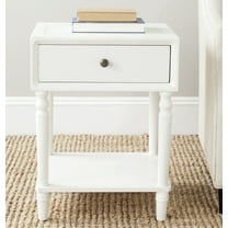 SAFAVIEH Siobhan Solid Rustic Nightstand with Storage Drawer, Shady White